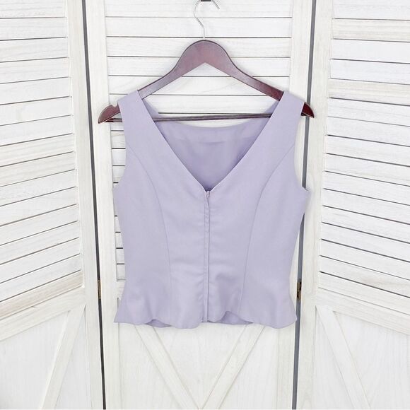 Eden Bridals Sleeveless Zipper Back Shell Tank Top Lilac Purple 14 - Picture 8 of 12